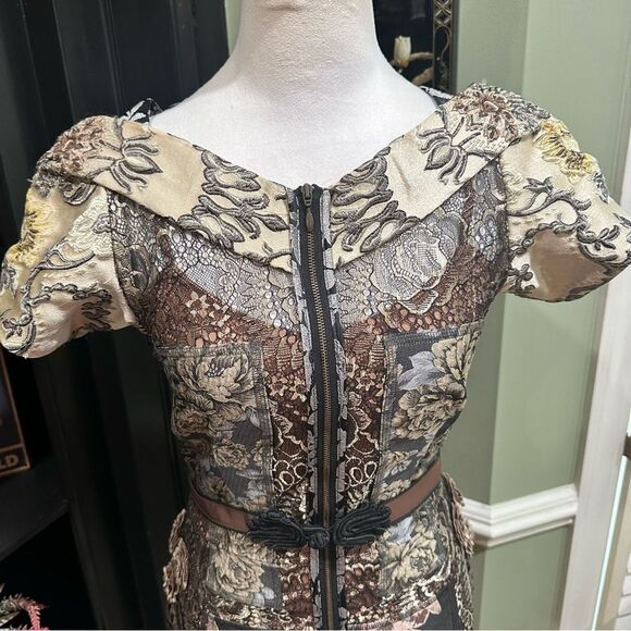 Anthropologies Byron Lars “Beguile” Tapestry Cocktail Dress – Size 4 - Picture 3 of 16